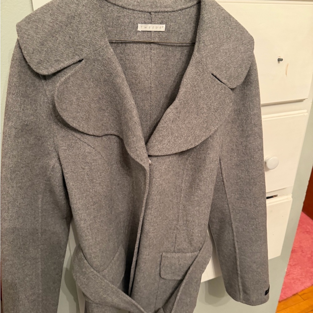 Tweeds Classic Gray Trench Coat